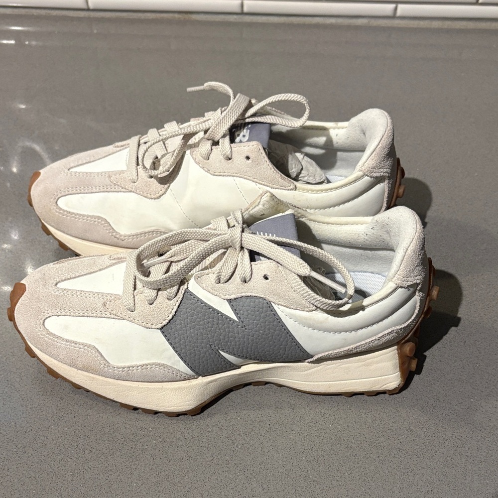 New Balance White and Gray Athletic Shoes